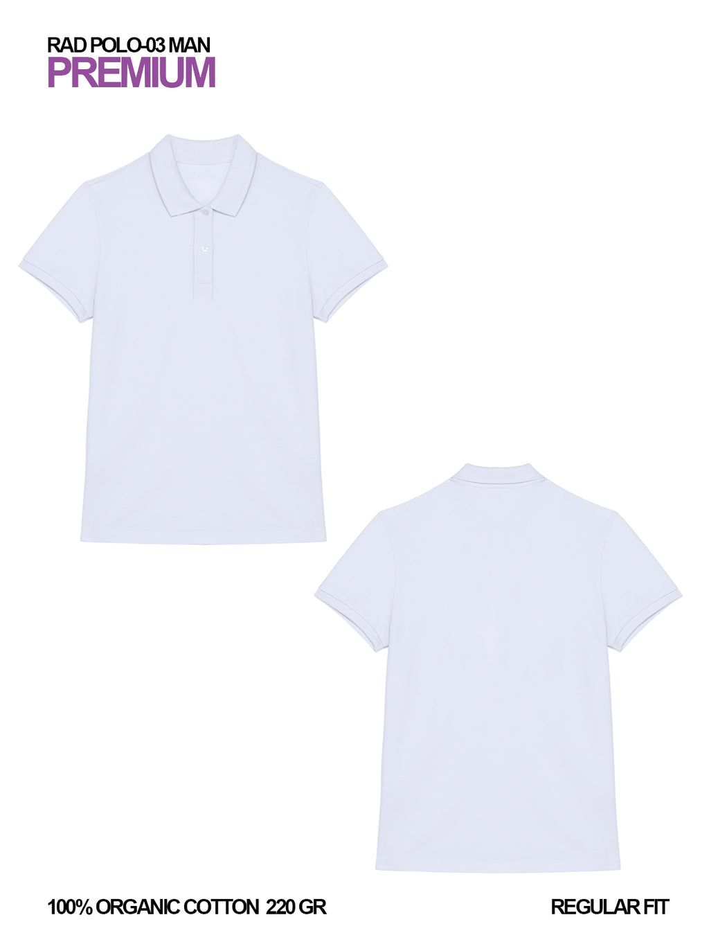 RAD POLO-04 / Polo Piquè 100% Organic Cotton / Donna 🎨