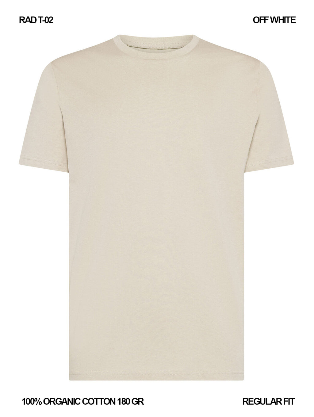 RAD T02 180gr black rad quality merch merchandise organic cotton