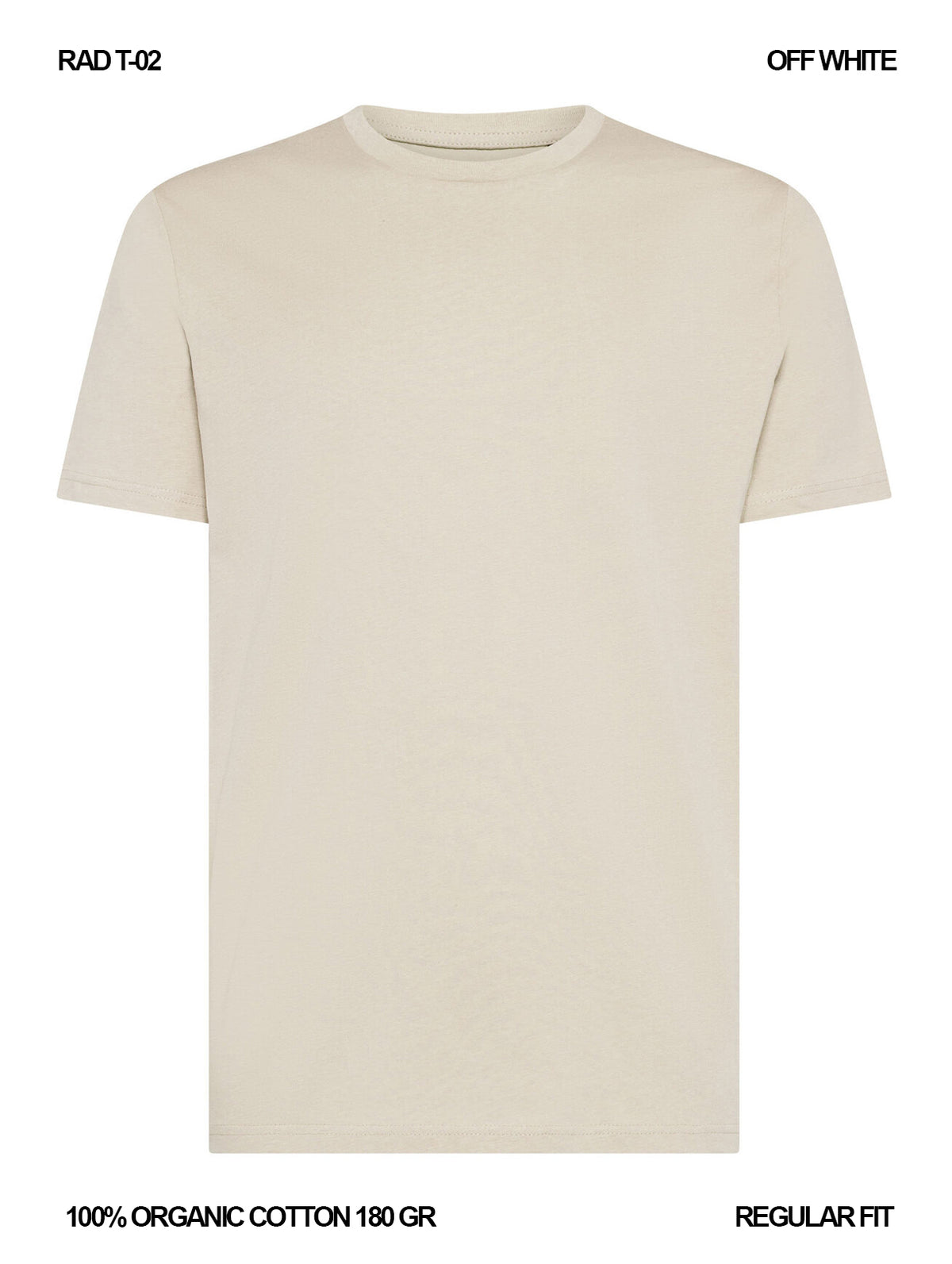 RAD T02 180gr black rad quality merch merchandise organic cotton