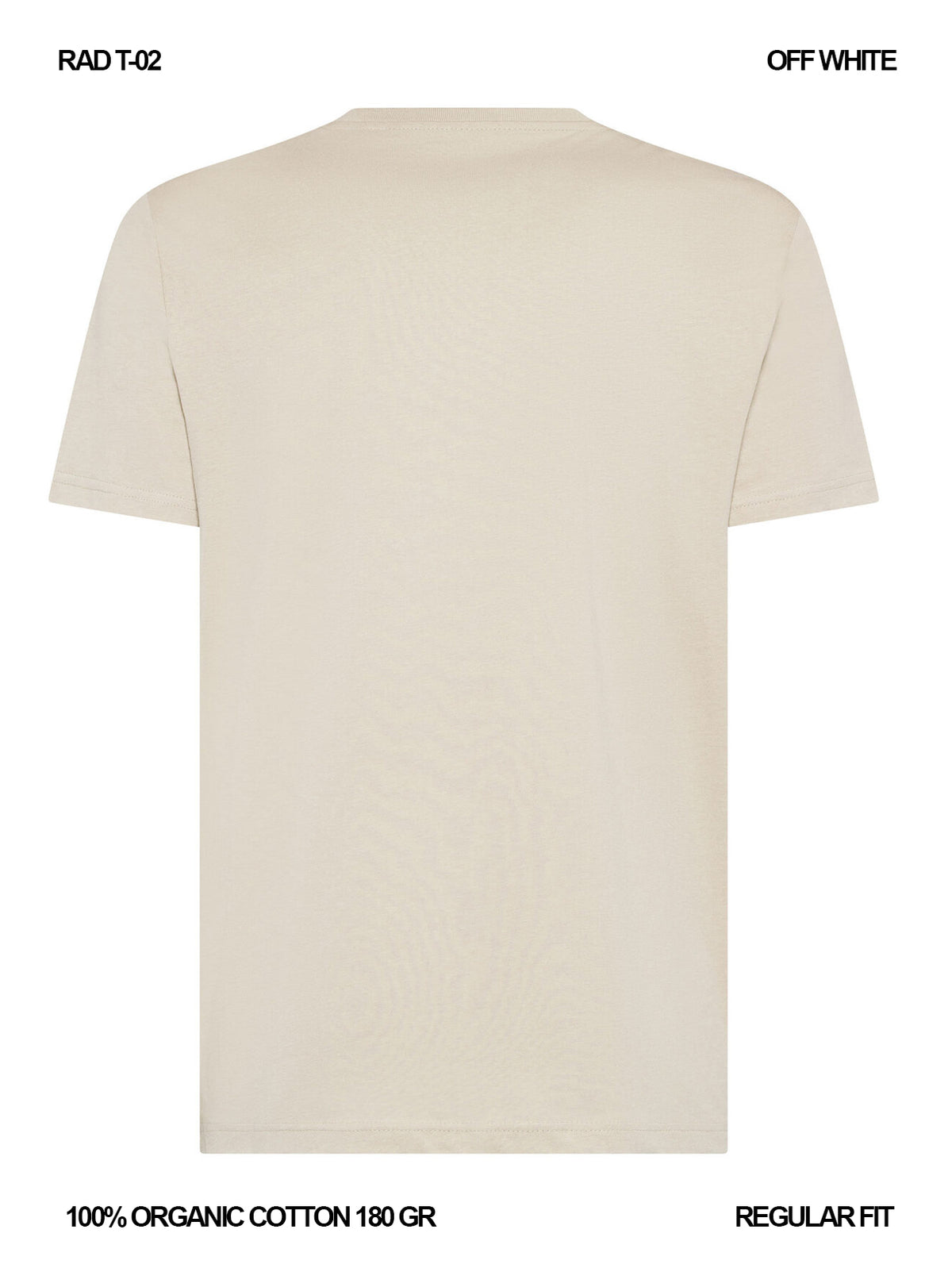 RAD T02 180gr black rad quality merch merchandise organic cotton