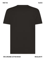 RAD T02 180gr black rad quality merch merchandise organic cotton