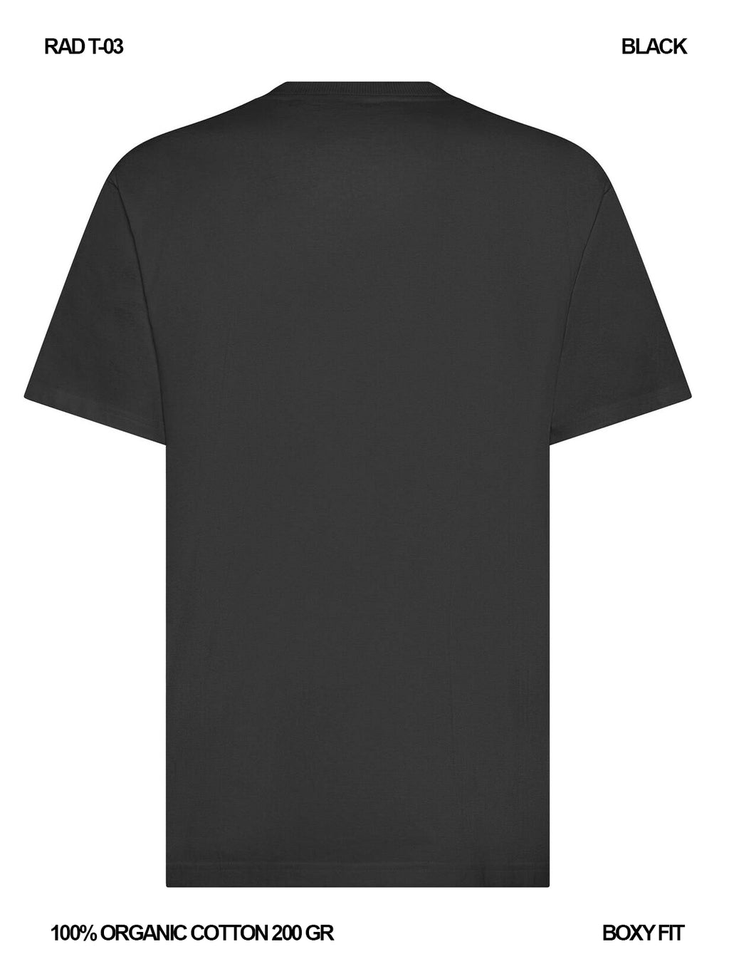 RAD T-03 / Boxy T-shirt 200 gr Organic Cotton / Unisex 🎨