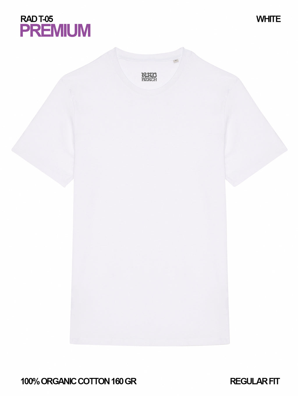 RAD T-05 / Premium T-shirt 160 gr Organic Cotton / Unisex 🎨