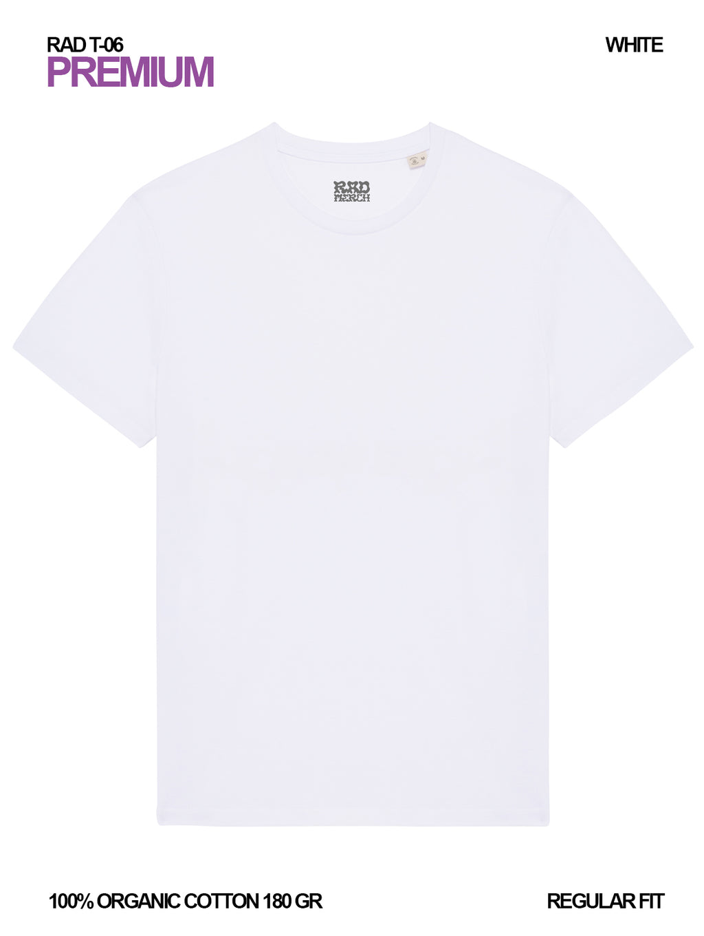 RAD T-06 / Premium T-shirt 180 gr Organic Cotton / Unisex 🎨