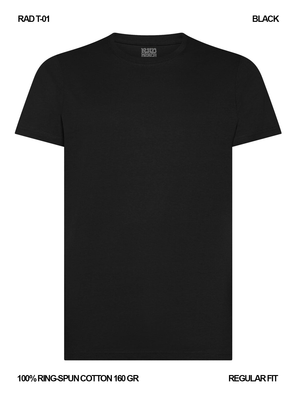 RAD T-01 / T-shirt 160 gr Ring-Spun Cotton / Unisex 🎨