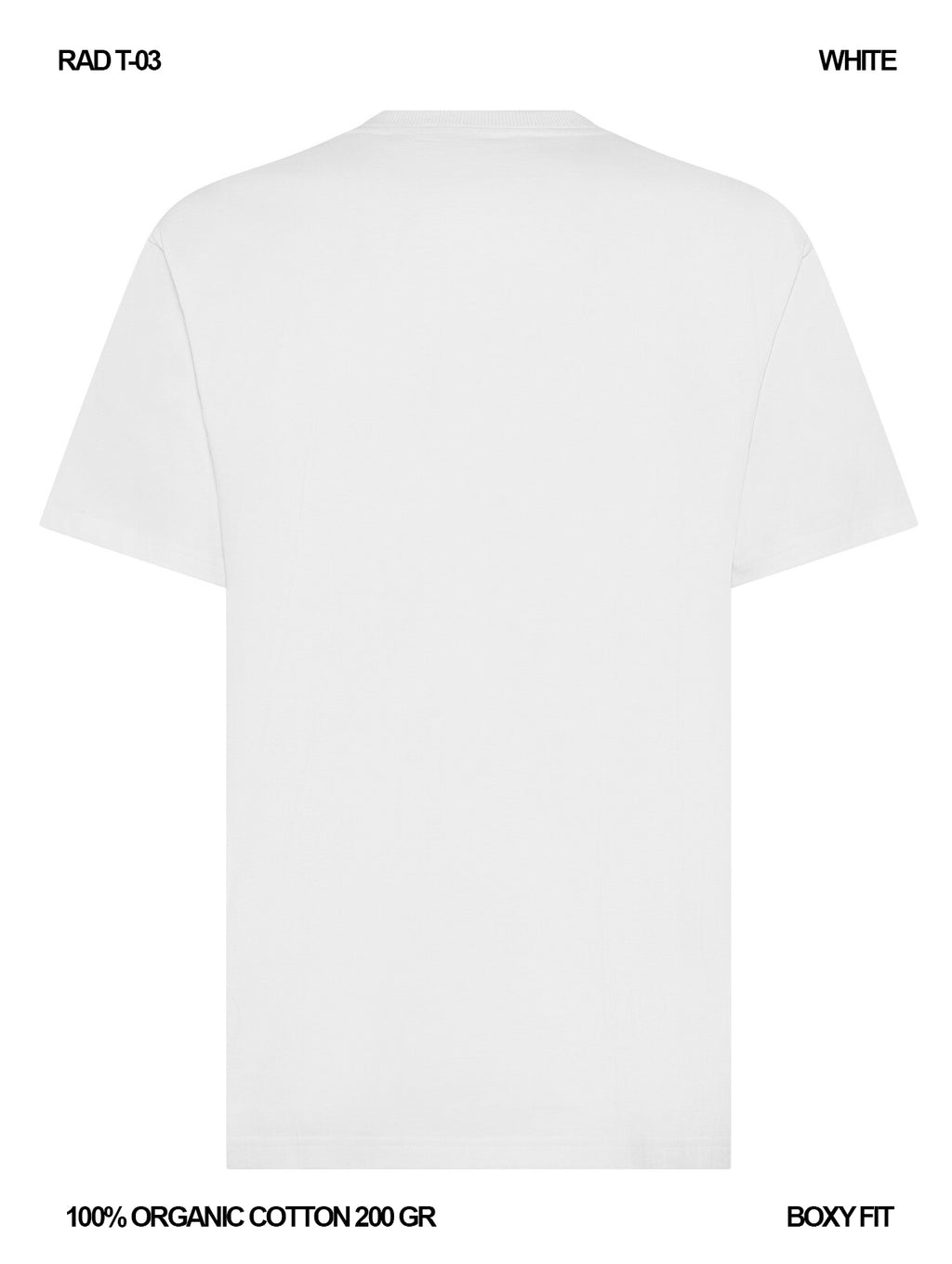 RAD T-03 / Boxy T-shirt 200 gr Organic Cotton / Unisex 🎨