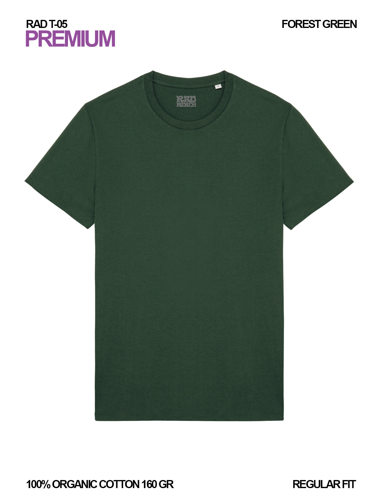 RAD T-05 / Premium T-shirt 160 gr Organic Cotton / Unisex 🎨