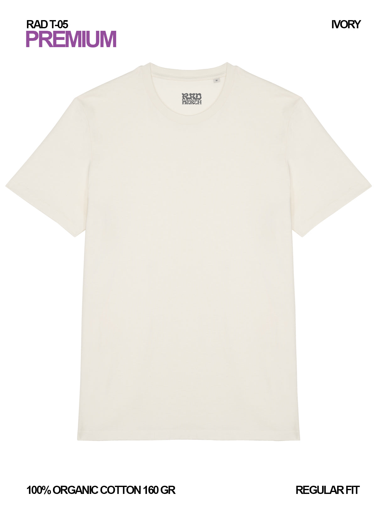 RAD T-05 / Premium T-shirt 160 gr Organic Cotton / Unisex 🎨