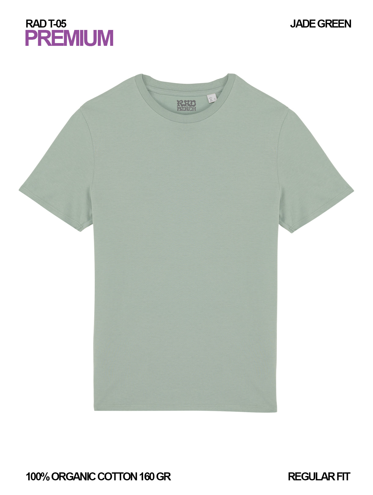 RAD T-05 / Premium T-shirt 160 gr Organic Cotton / Unisex 🎨