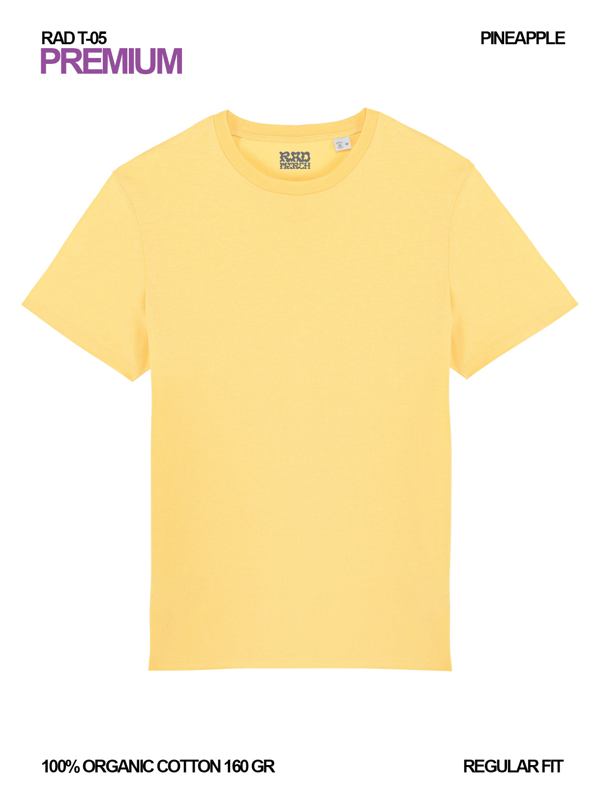 RAD T-05 / Premium T-shirt 160 gr Organic Cotton / Unisex 🎨