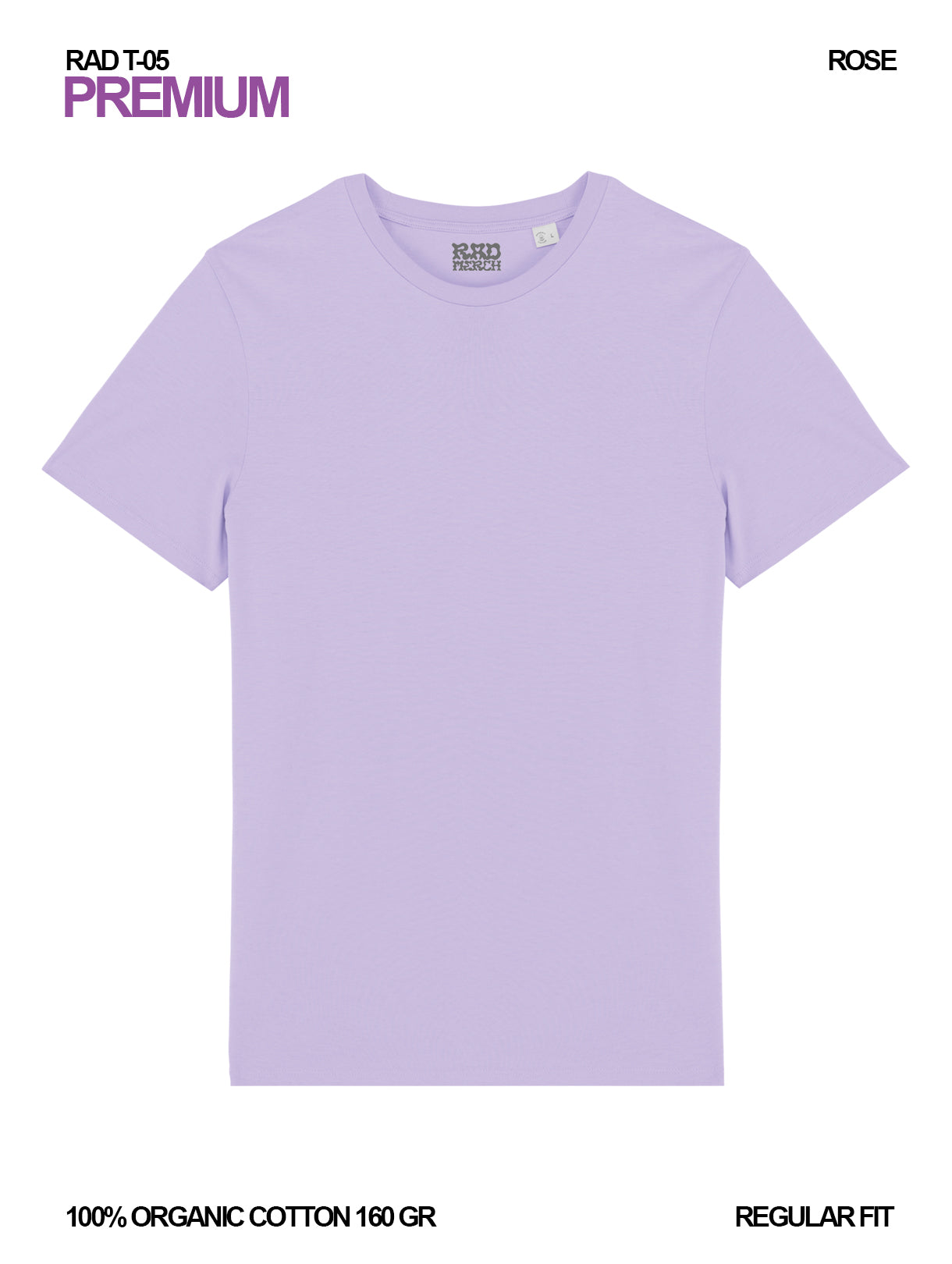 RAD T-05 / Premium T-shirt 160 gr Organic Cotton / Unisex 🎨