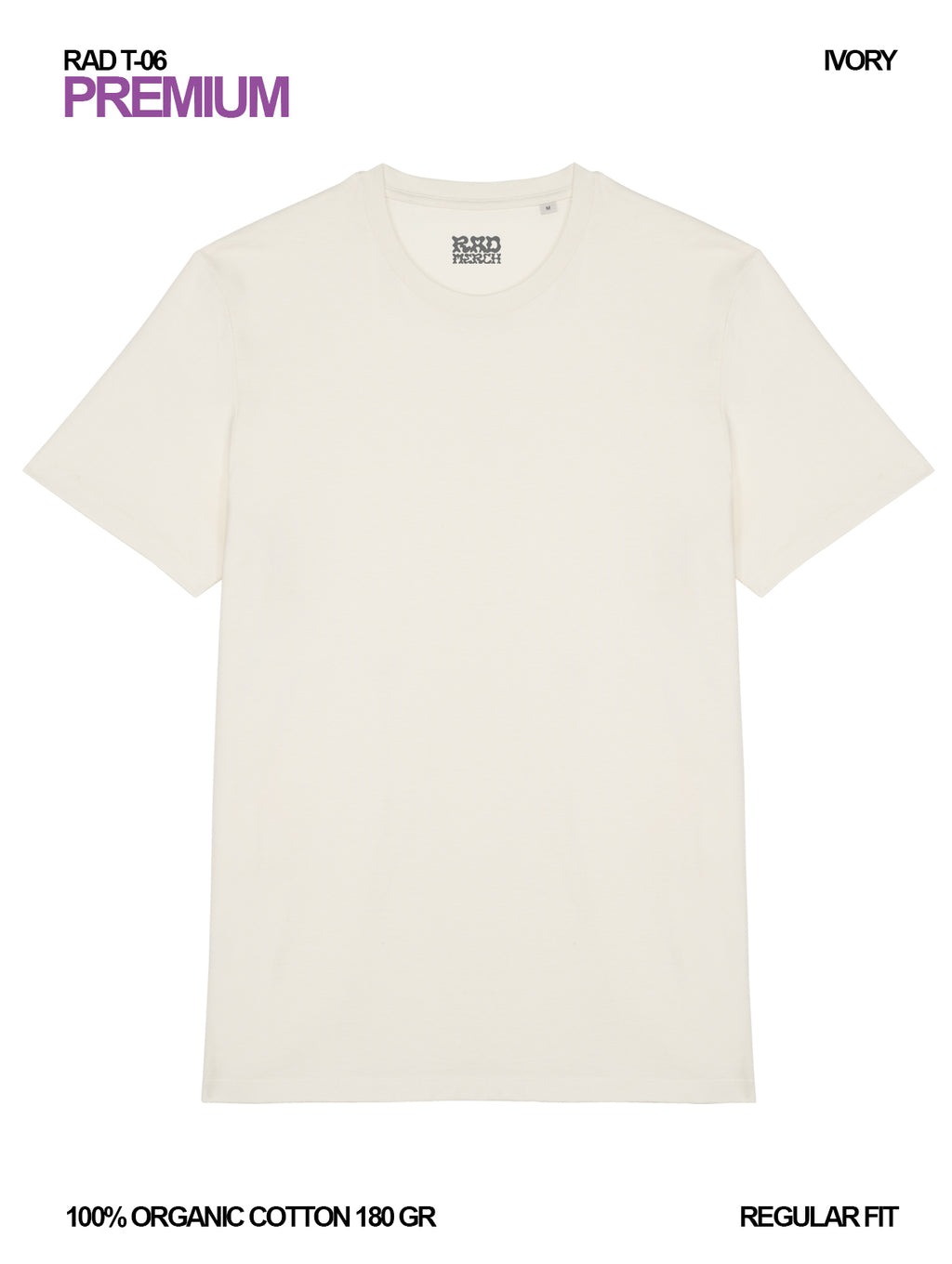 RAD T-06 / Premium T-shirt 180 gr Organic Cotton / Unisex 🎨