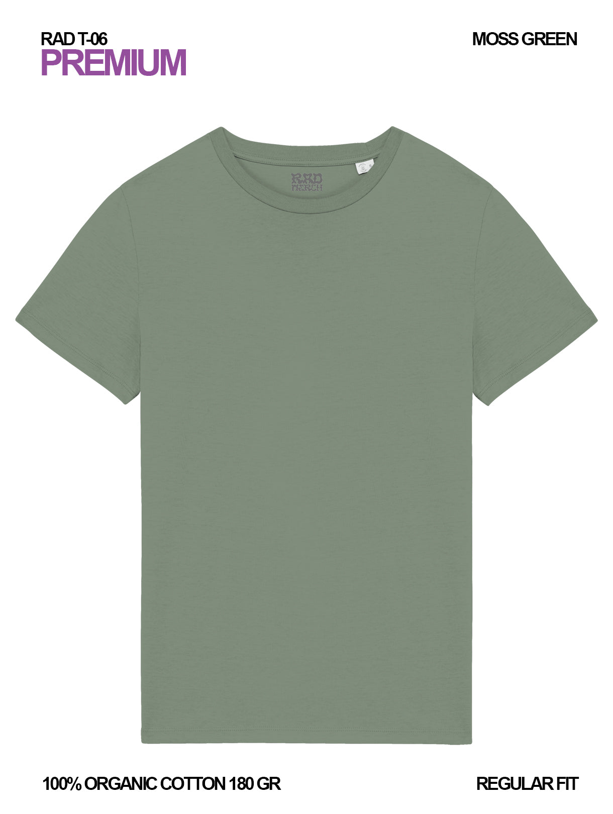 RAD T-06 / Premium T-shirt 180 gr Organic Cotton / Unisex 🎨
