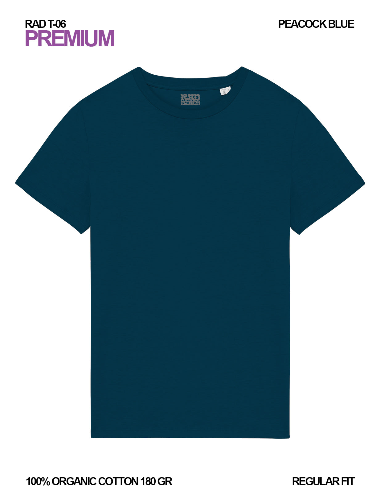 RAD T-06 / Premium T-shirt 180 gr Organic Cotton / Unisex 🎨
