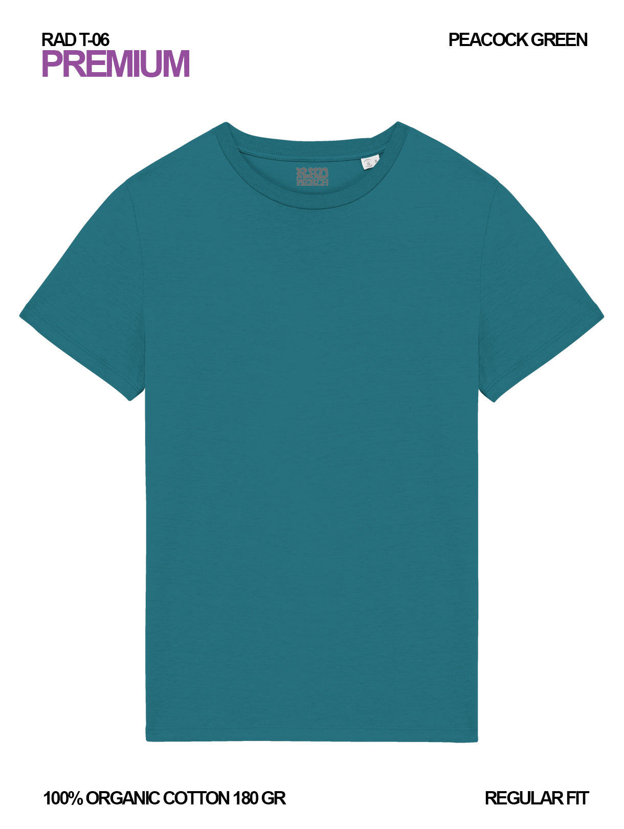 RAD T-06 / Premium T-shirt 180 gr Organic Cotton / Unisex 🎨