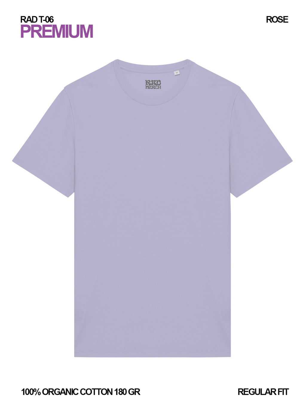RAD T-06 / Premium T-shirt 180 gr Organic Cotton / Unisex 🎨