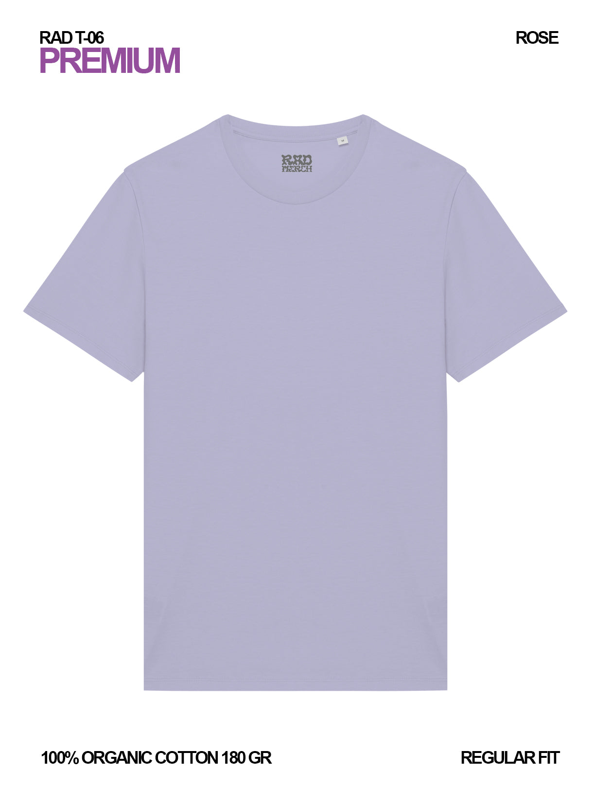 RAD T-06 / Premium T-shirt 180 gr Organic Cotton / Unisex 🎨