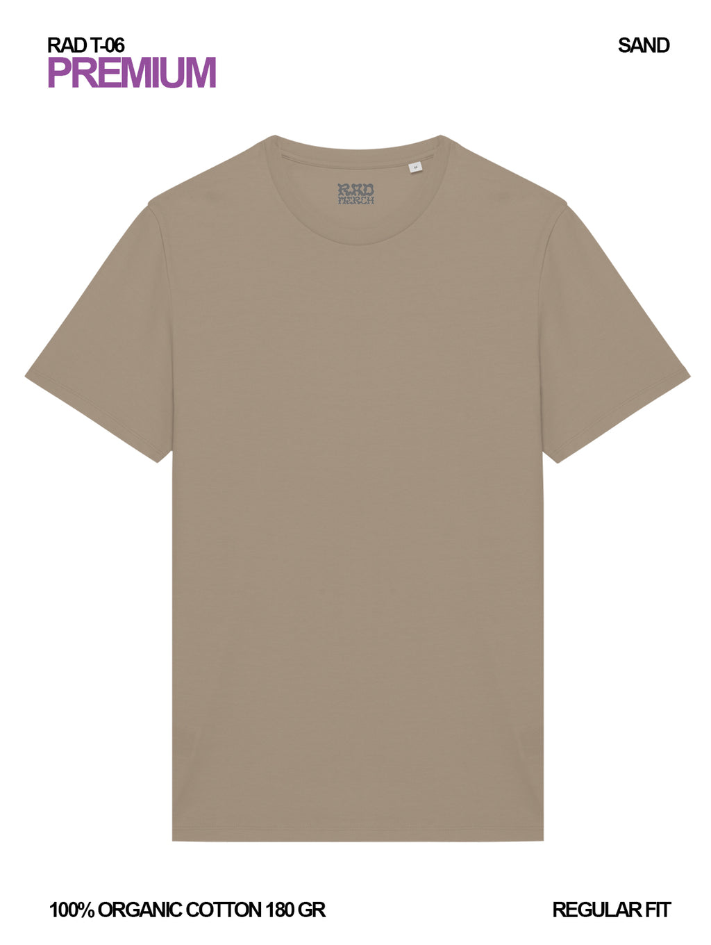 RAD T-06 / Premium T-shirt 180 gr Organic Cotton / Unisex 🎨
