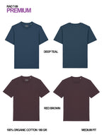 RAD T-09 / Premium Regular T-shirt 180 gr Organic Cotton / Unisex 🎨