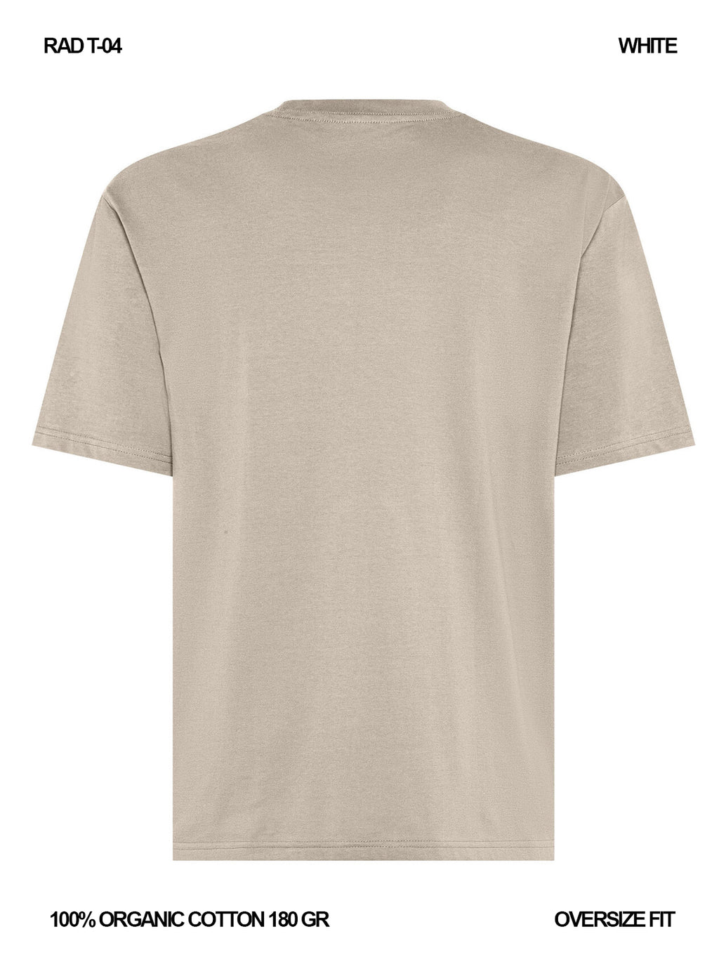 RAD T-04 / T-shirt Oversize 180 gr Organic Cotton / Unisex 🎨