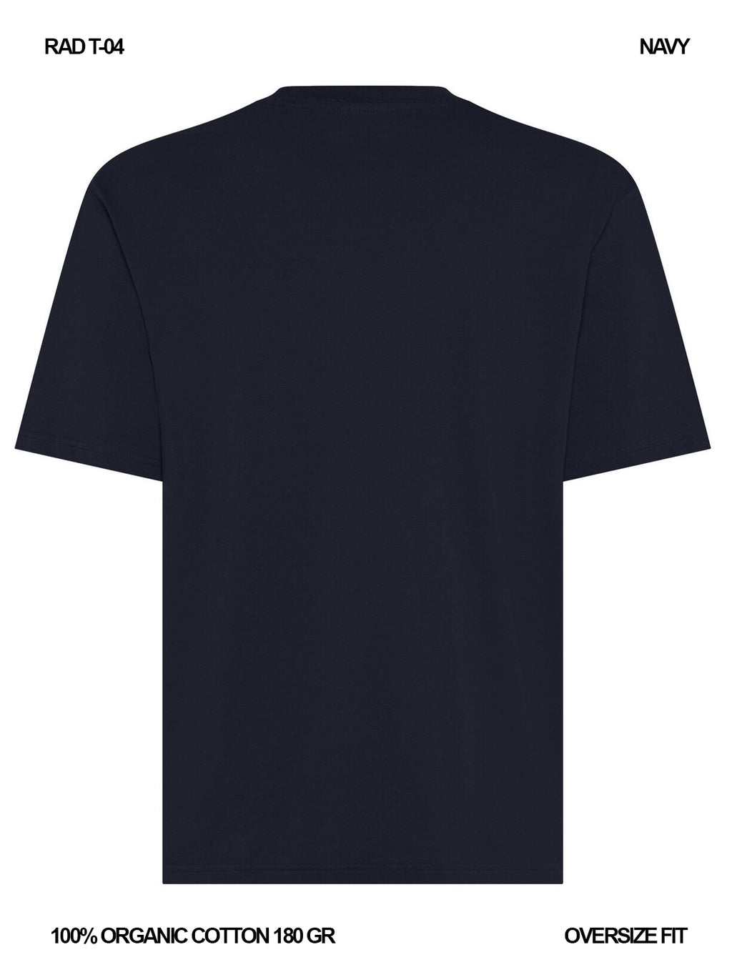RAD T-04 / T-shirt Oversize 180 gr Organic Cotton / Unisex 🎨